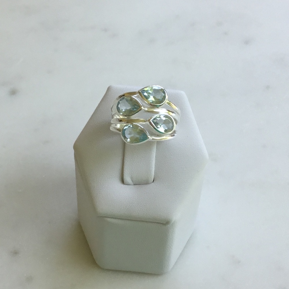 Sterling Natural Blue Topaz Ring - Picture 11 of 15